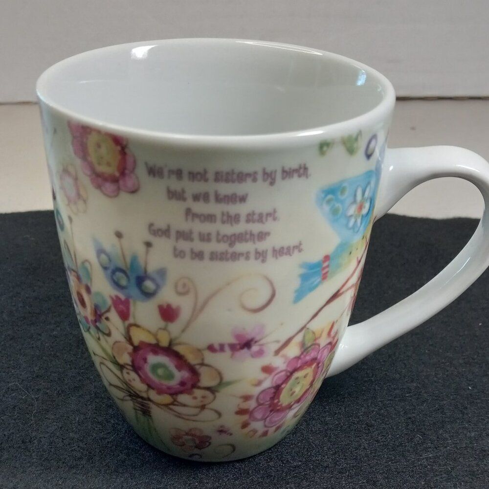 Lori Siebert Christian Inspiration Friendship Floral/birds Mug Cottagecore